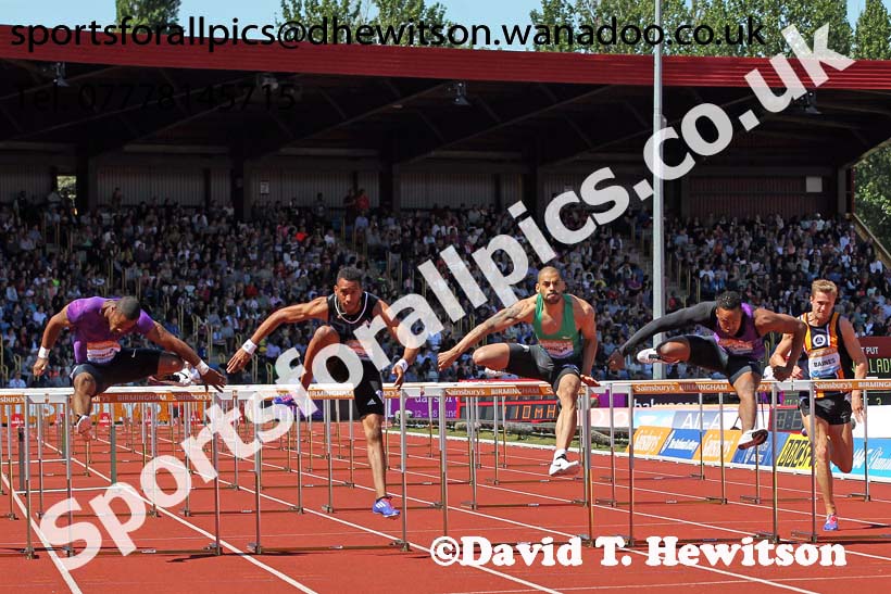 Mens 110 metres hudles, IAAF Diamond League, Birmingham. Photo: David T. Hewitson/Sports for All Pics